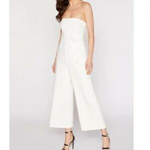 LIKELY Isla Strapless Jumpsuit White Bridal Size 6